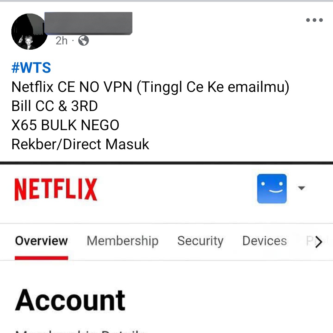 Sehat sehat BA app prem. Di fb banyak yang cari akun netflix colongan