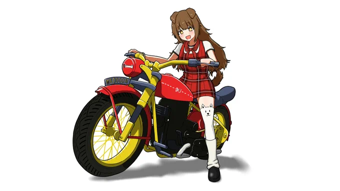 ちょきカスタム動物病院脱出してきて髪がもっふもふに伸びてるの個人的にクスっとしてる。大切なバイクになったねぇ#わおんちょき #きゃんすけっち 