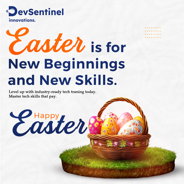 _devsentinelhub's tweet image. Easter is a season of fresh starts!

This season, invest in more than celebration. Invest in your future.

Happy Easter from all of us at Devsentinel Innovations🎉🎉.

Happy Easter He is Risen Happy 420 #5IVE  #TechSkillsThatPay #devsentinelinnovations #LearnTech #Easter2025