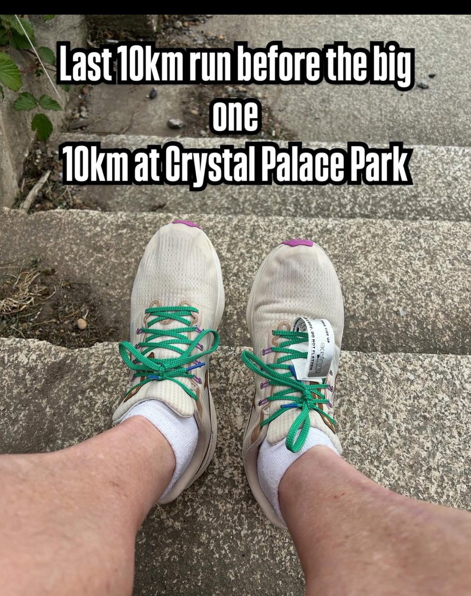 Run Through 10km at Crystal Palace Park 
5:50-6:00 minute KM