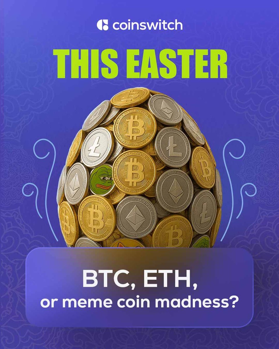 Hoppy Easter from CoinSwitch! May your portfolio bloom like spring.
