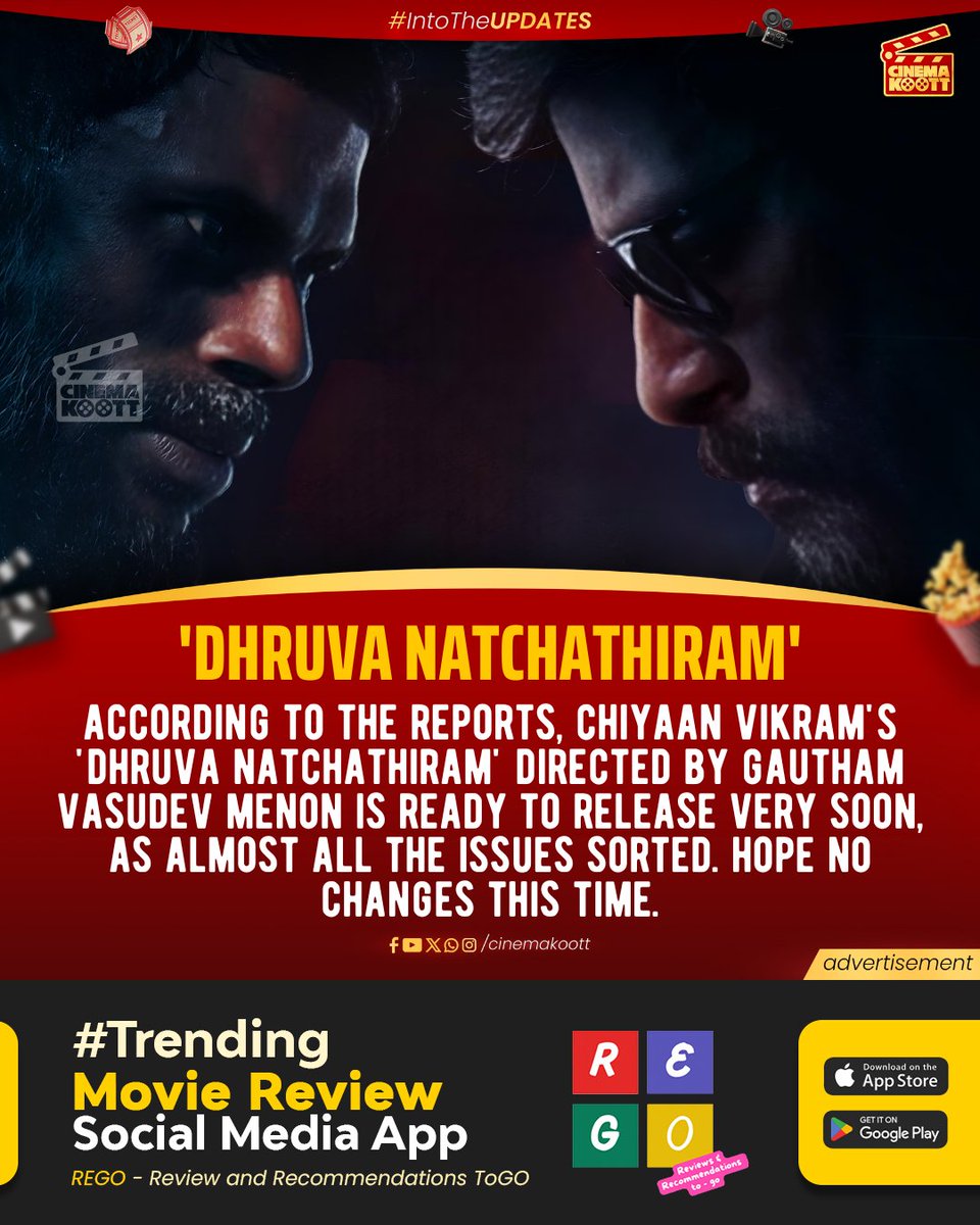 #DhruvaNatchathiram Update 

Chiyaan Vikram, Gautham Vasudev Menon, Harris Jayaraj, Vinayakan, Simran, Ritu Varma 

_
#intotheupdates #cinemakoott
