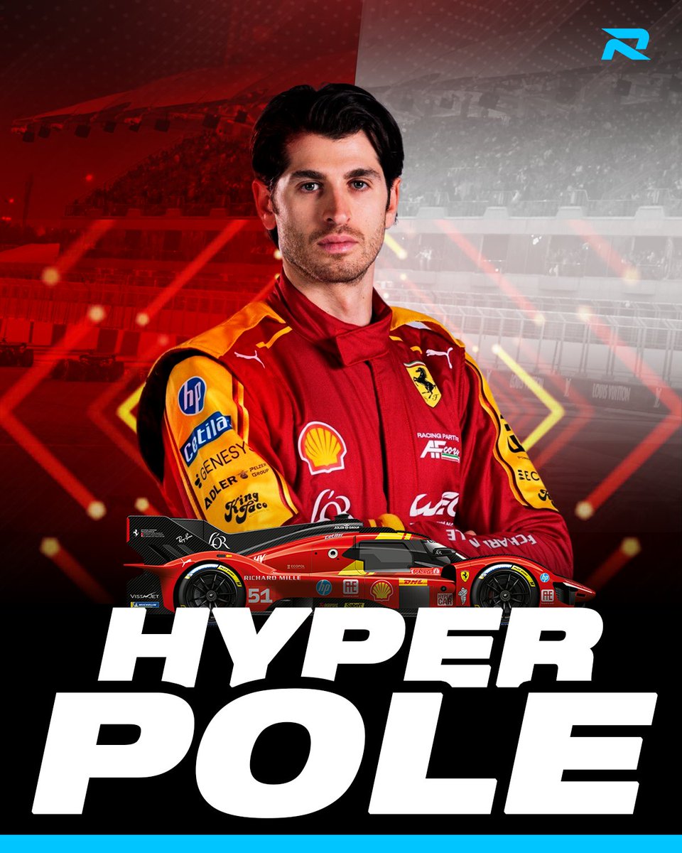 HYPERPOLE POLE POZİSYONU YİNE FERRARİ'DE!

Haftasonuna çok güçlü başlayan Ferrari, antrenman seanslarındaki istikrarını sürdürdü ve iki otomobiliyle (51-Ferrari AF &amp; 83-AF Corse) ilk iki sırayı kapattı!

Giovinazzi pole pozisyonunu alırken hemen arkasında Robert Kubica ve üçüncü