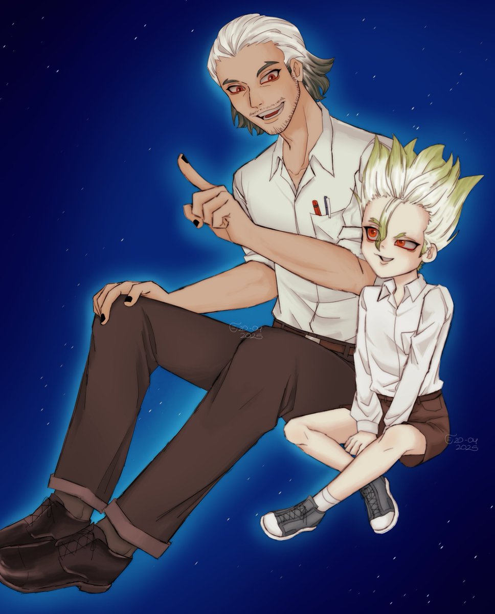 B128khnsh's tweet image. wanted to draw this in my style
#DrSTONE #dcst #senkuishigami