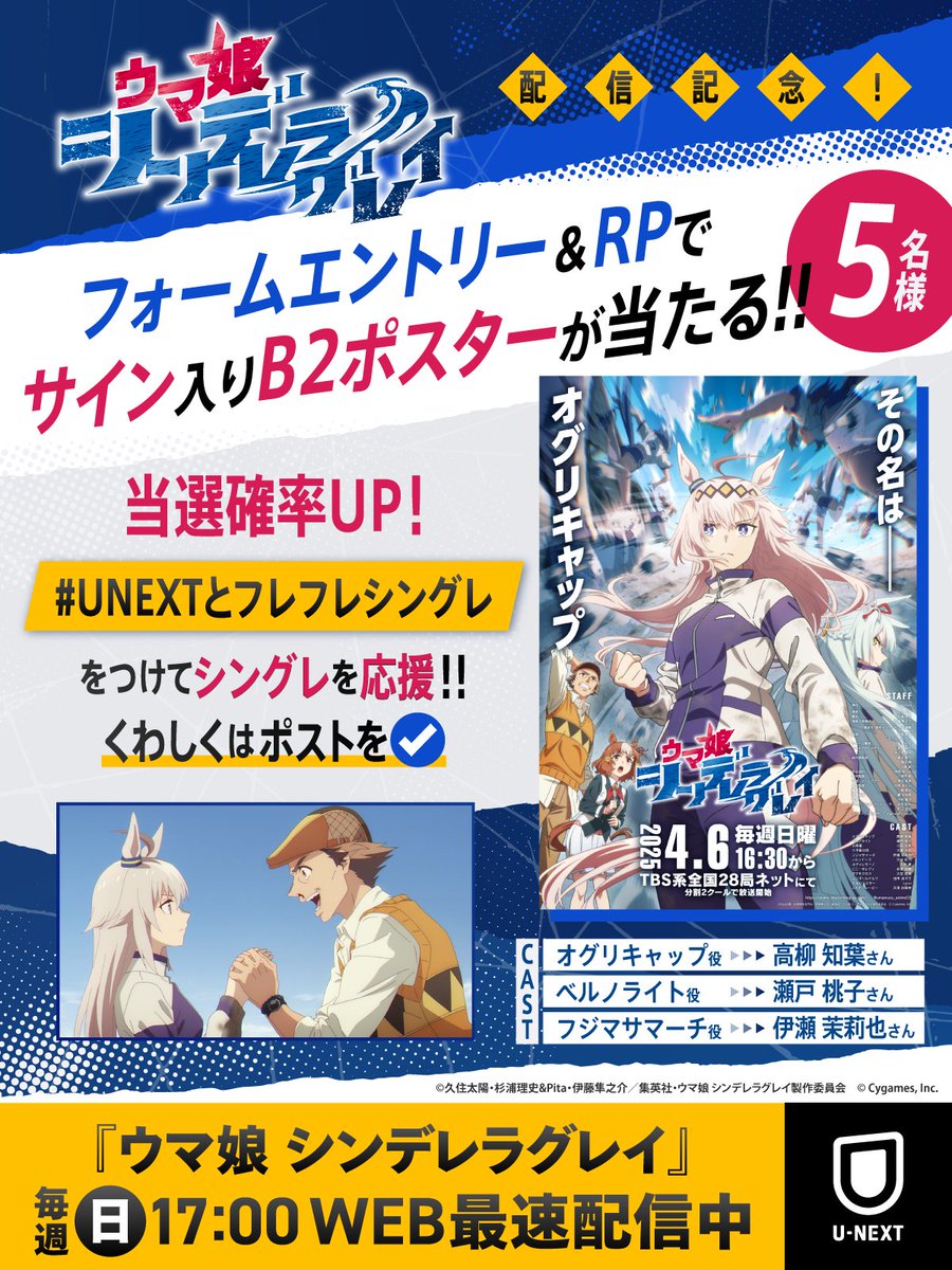 ··配信記念キャンペーン ·· アニメ『ウマ娘 シンデレラグレイ