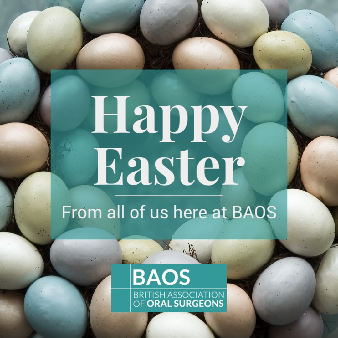 To all those celebrating during this Easter period, we hope you have a lovely time 🍫🐣🐰 And don’t eat too much chocolate!

#OralSurgery #Dentistry #BAOSUK