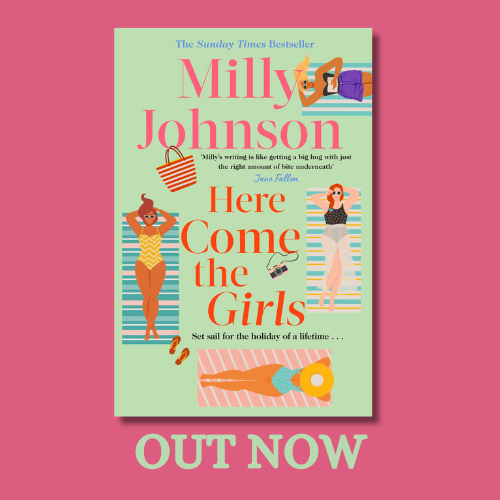 BookMinxSJV's tweet photo. The STUNNING new edition of @millyjohnson's #HereComeTheGirls is out now in all good #ChooseBookshops!
Join Ven, Roz, Olive and Frankie on the trip of a lifetime and discover if blue skies, hot sun and 16 days of luxury change their lives forever...
https://t.co/N1t71bwsij https://t.co/HlyBX4f9Qx
