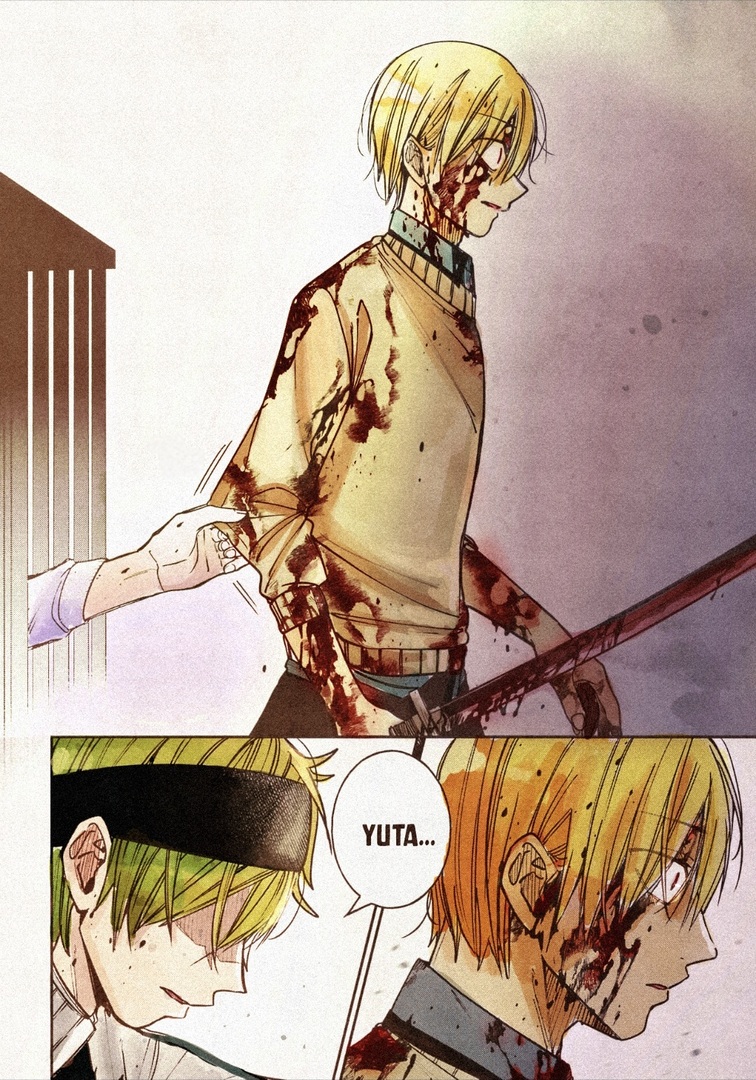 Yohaji! CW: SPOILER ALERT CH. 124 bxb
Di sini mereka keliatan gay banget gk si? Mana ekspresi Yuuta kyk disadarin klo dia kalap main pedang 😭