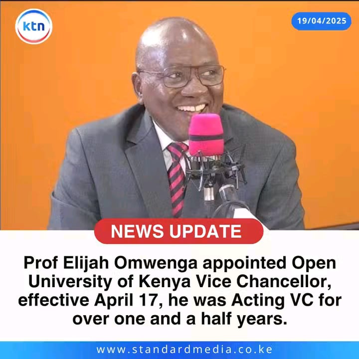 OsenoMark1's tweet photo. Congratulations, Prof...
This is deserved of you. We pray that with God's wisdom, you shall deliver the OUK to its greatest national and international status.
God is good. 
@OpenUni_Kenya 
@eduint 
@NEWKNUT 
@NatcomUnescoKe https://t.co/n71TWOwzYB