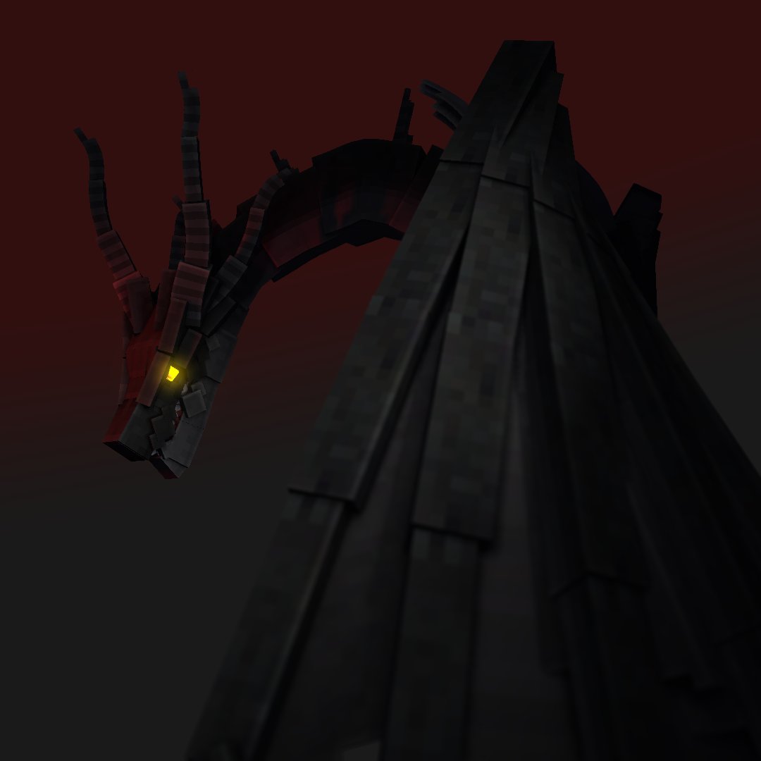 Anch86imator's tweet image. @Mebig_Animation's
Black dragon remade!
body based from Fatalis
#Minecraft #Mineimator #mineimatorrender #Dragon
