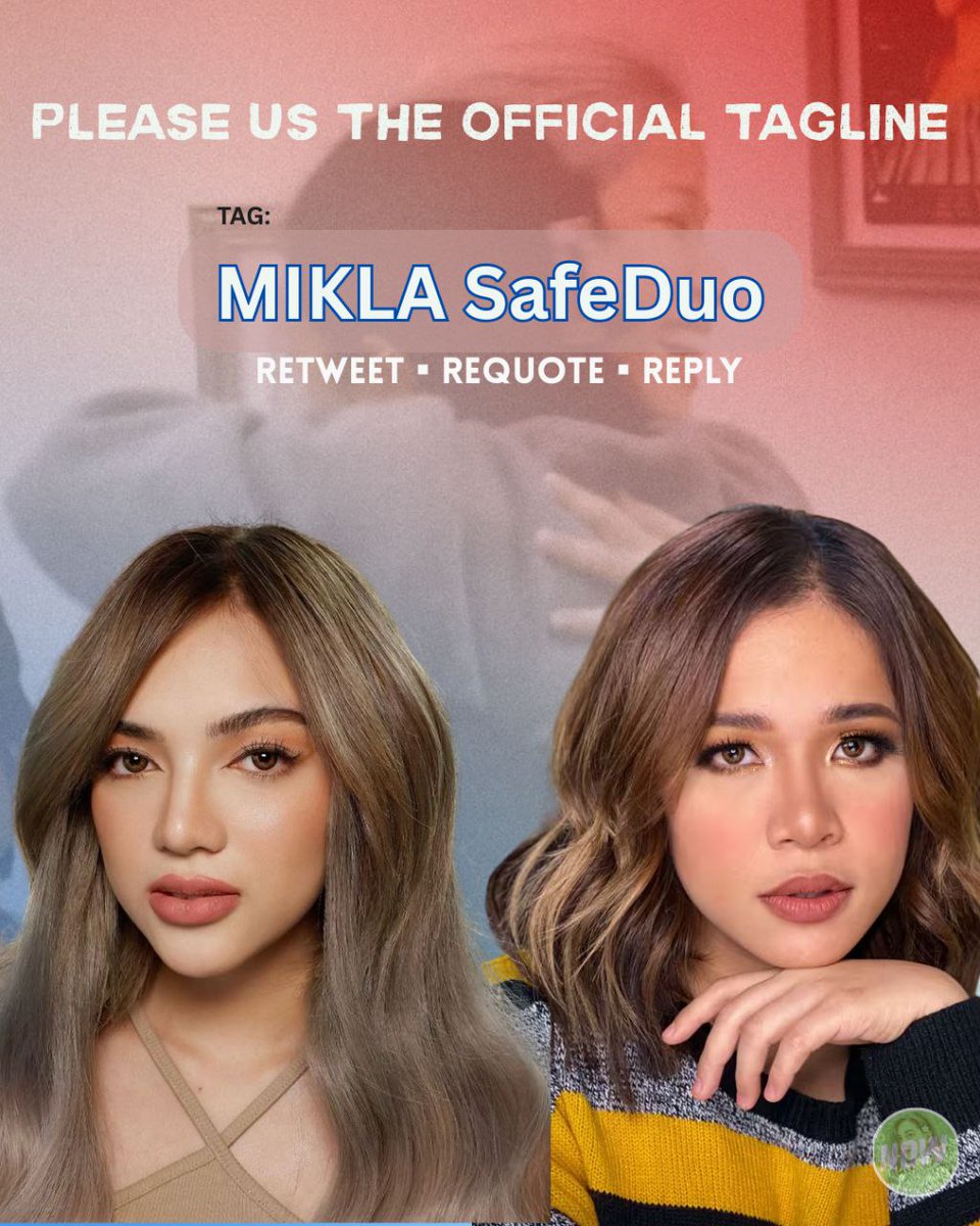 TeamYounow1's tweet photo. A collab x party with Team Klarisse, duo of our Jowa!!

Official tagline:
MIKLA SafeDuo

Reminders: 
-NO NUMBERS
-NO EMOJIS 
-NO ALL CAPS 

Layout credits: @Sayliehearttt

#MikaSalamancaOnPBB https://t.co/4BsNguCd4q
