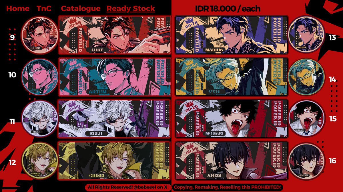 bebxeel's tweet photo. HELP RT boleh? Thank you! 

Halo, bebel bawa layout ready stock anime / 2D, manga gokurakugai, sakamoto, hsr, genshin, jibaku shounen, tot dll. 
Untuk booking fee +3K/each dan mulai bisa di booking jam 17.00 nanti. 
Normal price bisa di take di jam 19.30 WIB.
#zonauang #zonajajan https://t.co/M0pUzYYDBQ