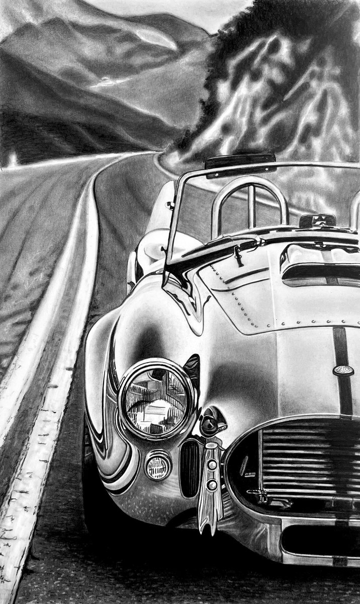 paul_stowe's tweet photo. This weeks #pencildrawing subject mater, is one that despite being involved in the auto industry for 20years I don’t draw very often - however I couldn’t resist drawing one of my favorite #sundaydrives @ACCobraClub @ACShelbyCobra https://t.co/zUTybkfMtk