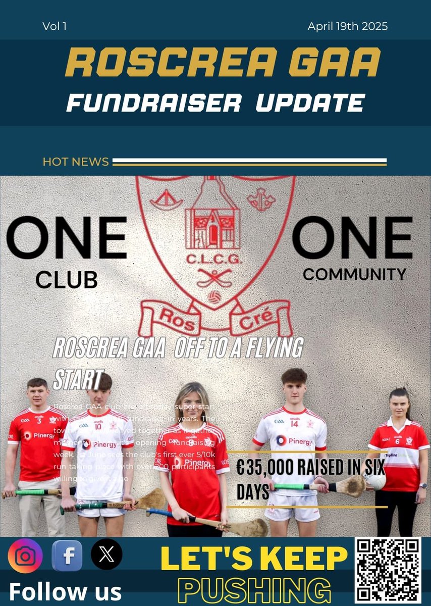 RoscreaHurling's tweet photo. An update on our club fundraiser which will help us finance our walking track,dressing rooms and new room upstairs in the clubhouse 🇲🇨

Thanks for all the support so far 👏🏻

 Every little helps!! https://t.co/KudE6Ztxoz