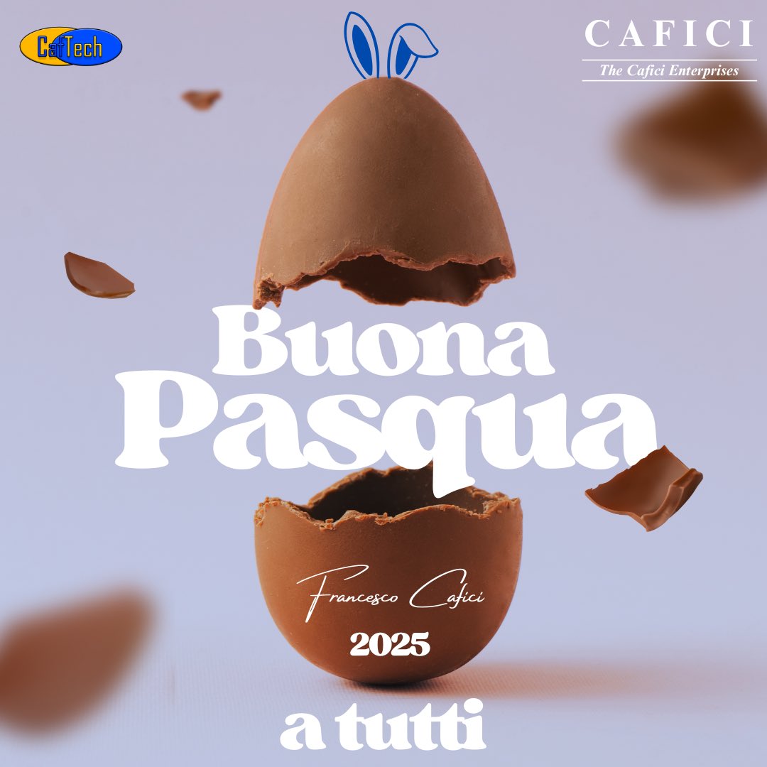 Cafici's tweet photo. Un augurio di una Buona e felice Pasqua a tutti voi dalla The Cafici Enterprises, oggi state in famiglia e non pensate ad altro... ♥️ 🐰 #Pasqua #Easter #CafTech https://t.co/YmO31x5Xsa