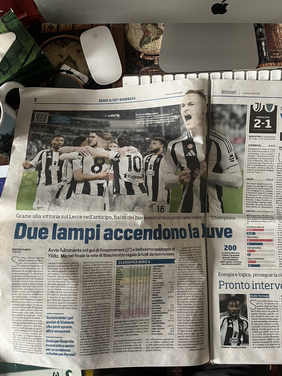 paoloangeloRF's tweet photo. #lanzo” la
Juve ha riacquistato voglia di divertirsi giocando.: più libera dunque più bella la squadra di #tudor viaggia a ritmo alto dai primi secondi di gioco..raddoppio firmato al termine di un’azione da PlayStation .: tudor ha trasmesso fiducia e sta ricevendo le risposte https://t.co/YOt1Edb8oX