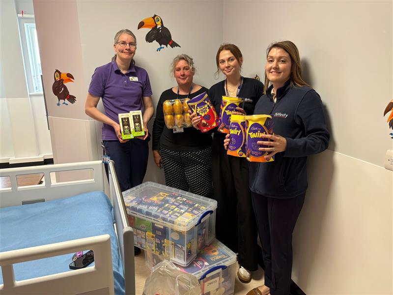 Today's eggggstra special shout out is to Affinity Flying Training Services for making Easter that little bit better for Lincolnshire's patients.🐰🥚 

Your gift to the children's wards at Lincoln County Hospital is going down a treat.

#eastertreats #ulhcharity