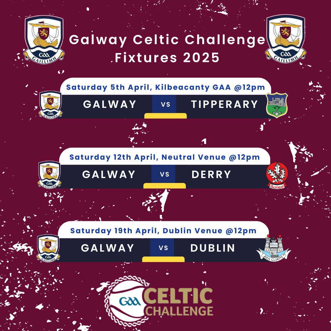 GCS GAA Club (@gcsgaa) on Twitter photo Well done to <a href="/Galway_GAA/">Galway GAA Official</a> and to our GCS GAA players who made it 3 wins from 3 in the group stages of the Celtic Challenge over the weekend.
Well done lads. 👏🏻 Well done to <a href="/Galway_GAA/">Galway GAA Official</a> and to our GCS GAA players who made it 3 wins from 3 in the group stages of the Celtic Challenge over the weekend.
Well done lads. 👏🏻