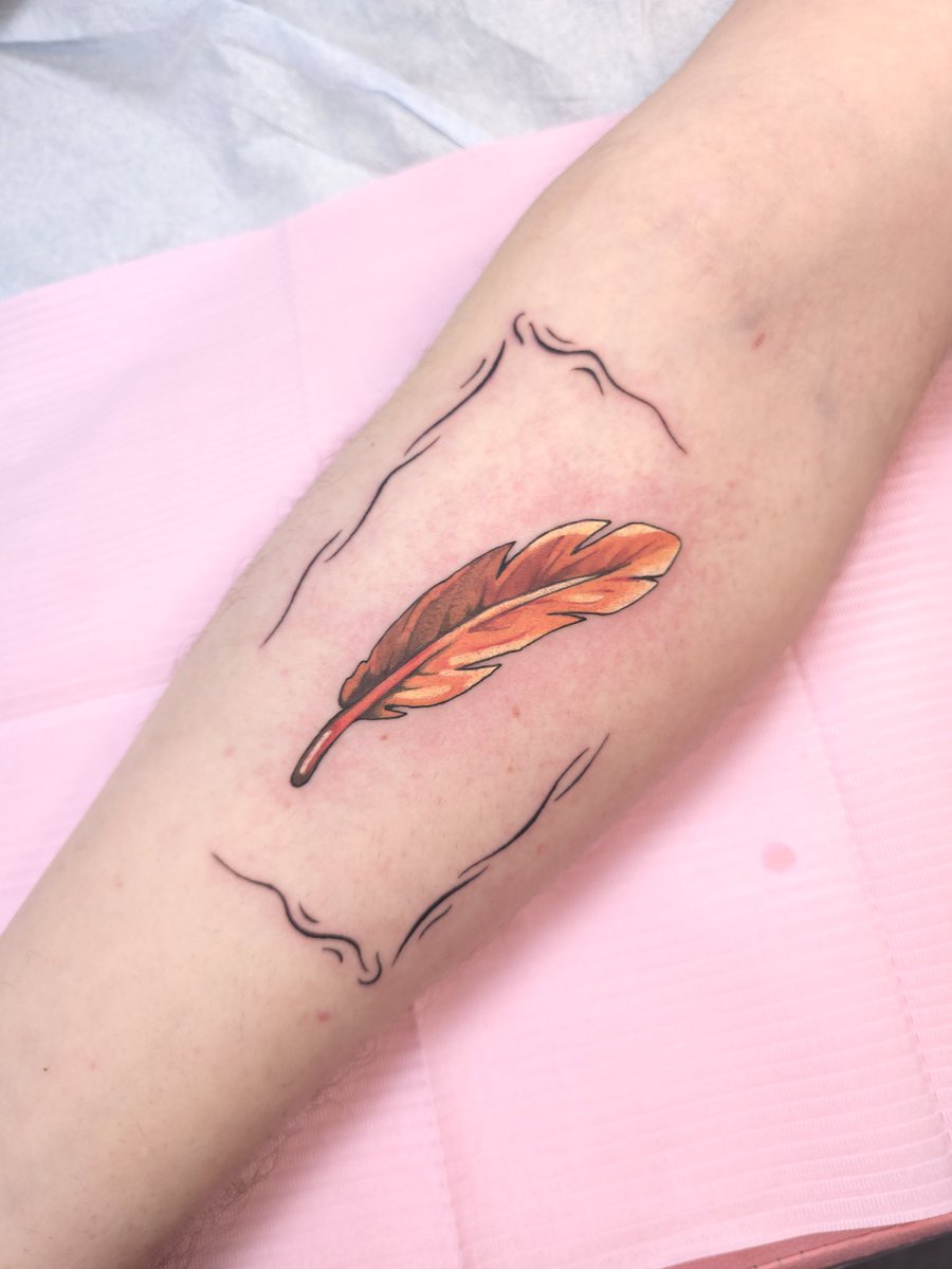 A sweet little Celeste tattoo from today! It's always heartwarming to hear about people's favorite games.