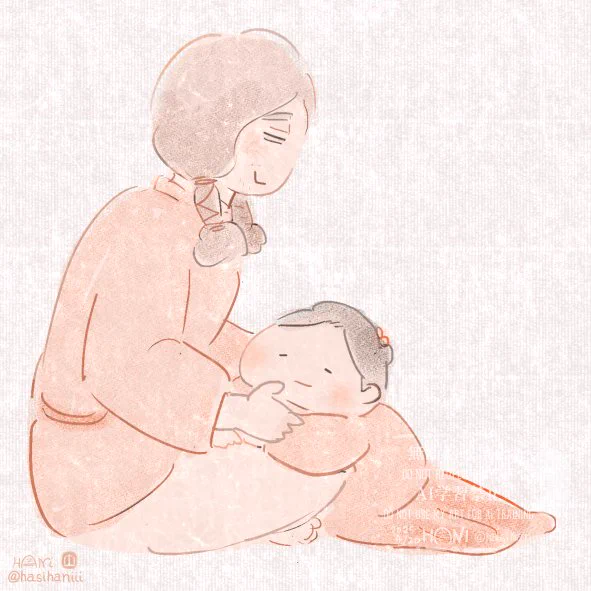 元武人さんに膝枕してもらうお嬢さん以前漫画に描いたお嬢さんの姉上が叔父上にしてもらったのと同じ構図にしたら大きい人が小さくてもちもちな生き物をただ愛でる図になった二人ともご機嫌なので良し 