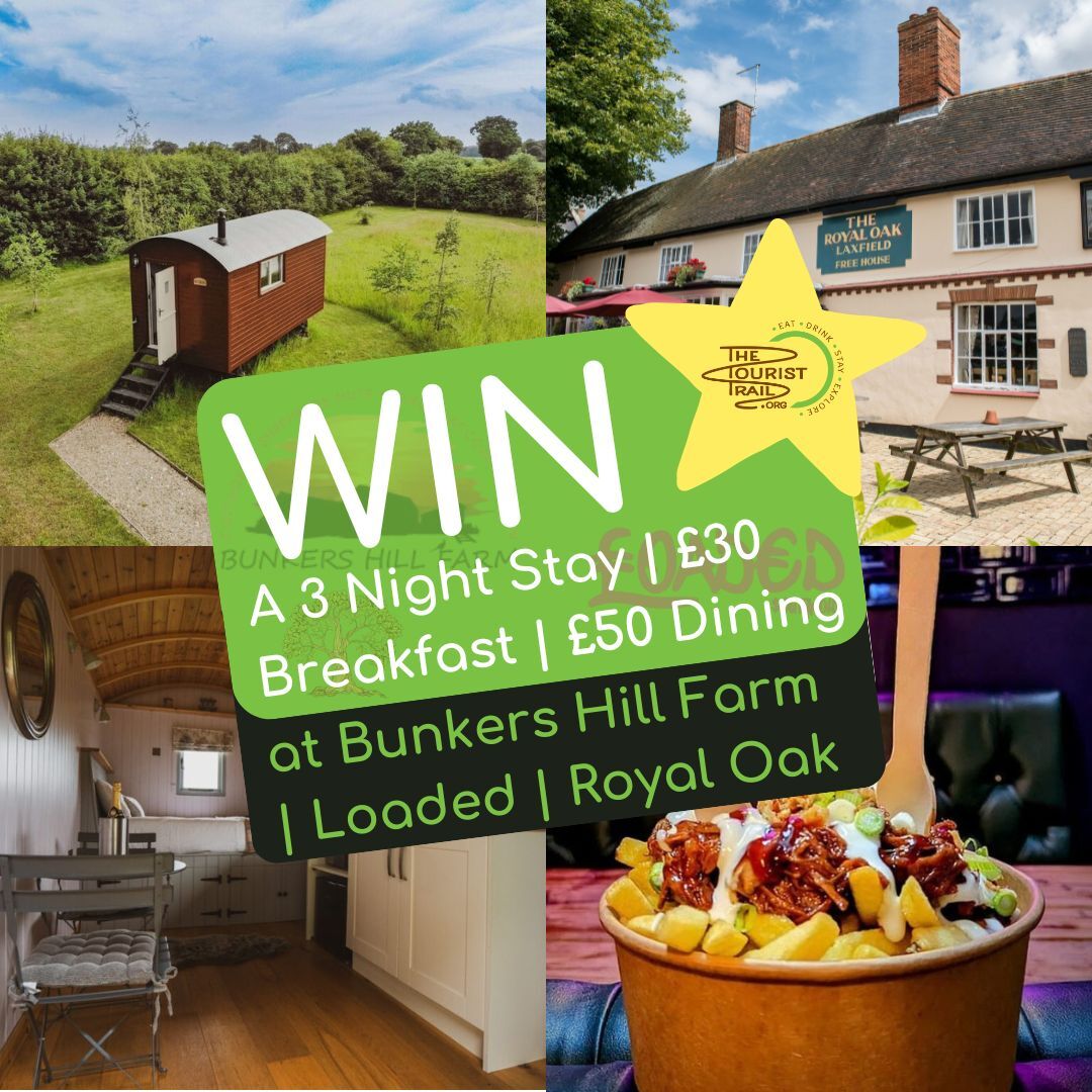 DAY 3 - 🐣 Easter Sunday 🐣

🐰✨ WIN a 3-night stay for 2 at Bunkers Hill Farm PLUS £30 breakfast at The Royal Oak &amp; £50 dining voucher for Loaded Southwold ✨🐰

📍 Suffolk

ENTER HERE 👉 thetouristtrail.org/day-3/

#EasterGiveaway #WinAStay #TheTouristTrail
