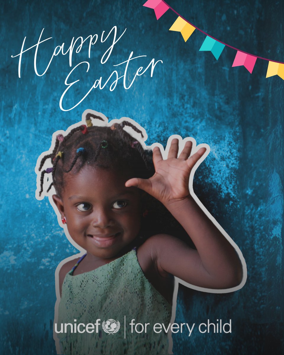Happy Easter from UNICEF Tanzania!

This Easter, we celebrate hope, joy, and brighter days ahead #ForEveryChild. 💙