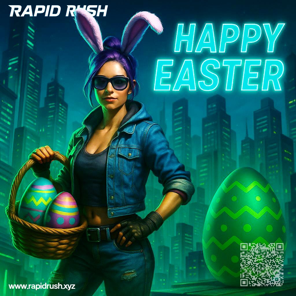 Happy Easter from Rapid Rush!

May your baskets be full of Easter eggs and your wins be legendary! 💥

This season, hop into the race, collect rewards, and leave your mark on the leaderboard.

🏃‍♂️💨 #HappyEaster #RapidRush #GameFi #NFTGaming #ParkourRacing