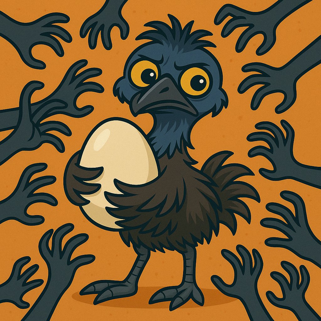 KTooemo90682's tweet photo. Happy Easter to everyone —
but hands off my egg.

This one’s not for eating.
It’s going to hatch soon...

#2EMU #MirrorToken  #Easter #Easter2025 https://t.co/n8QsuY0Un7