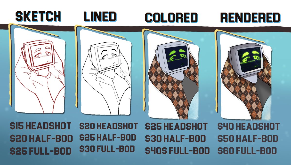 INS0MNICYENA's tweet image. New commission sheet, coming in hot! 
COMMISSIONS ARE USUALLY OPEN, DM ME TO FIND OUT!!
