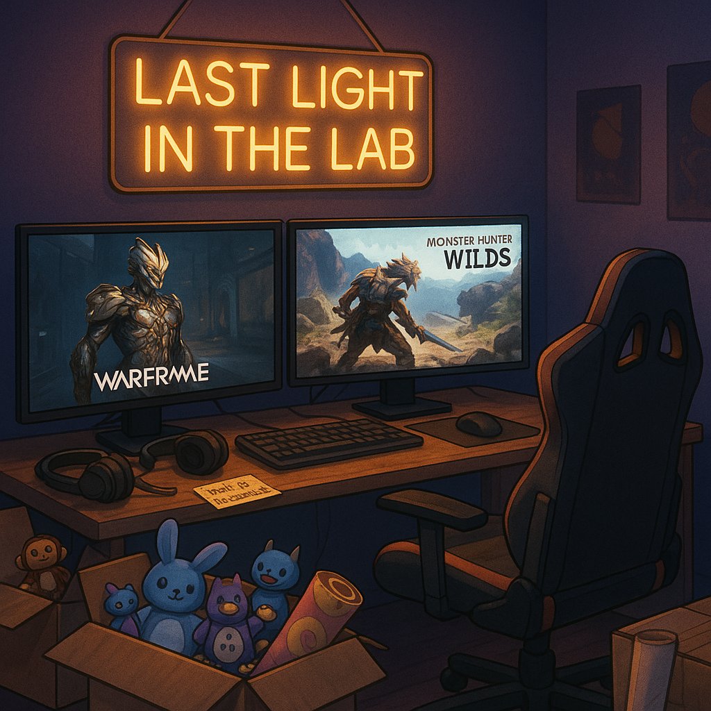 Asura_Tenshi's tweet photo. Second-to-last night in the studio!
Warframe grind + Monster Hunter chaos = vibes.
Let’s wrap this place up with style and some slaps.
🔴 https://t.co/GmUSI5nmGI
#Warframe #MonsterHunterWilds #StreamerLife #PackingUp https://t.co/b3fWjYEMhe