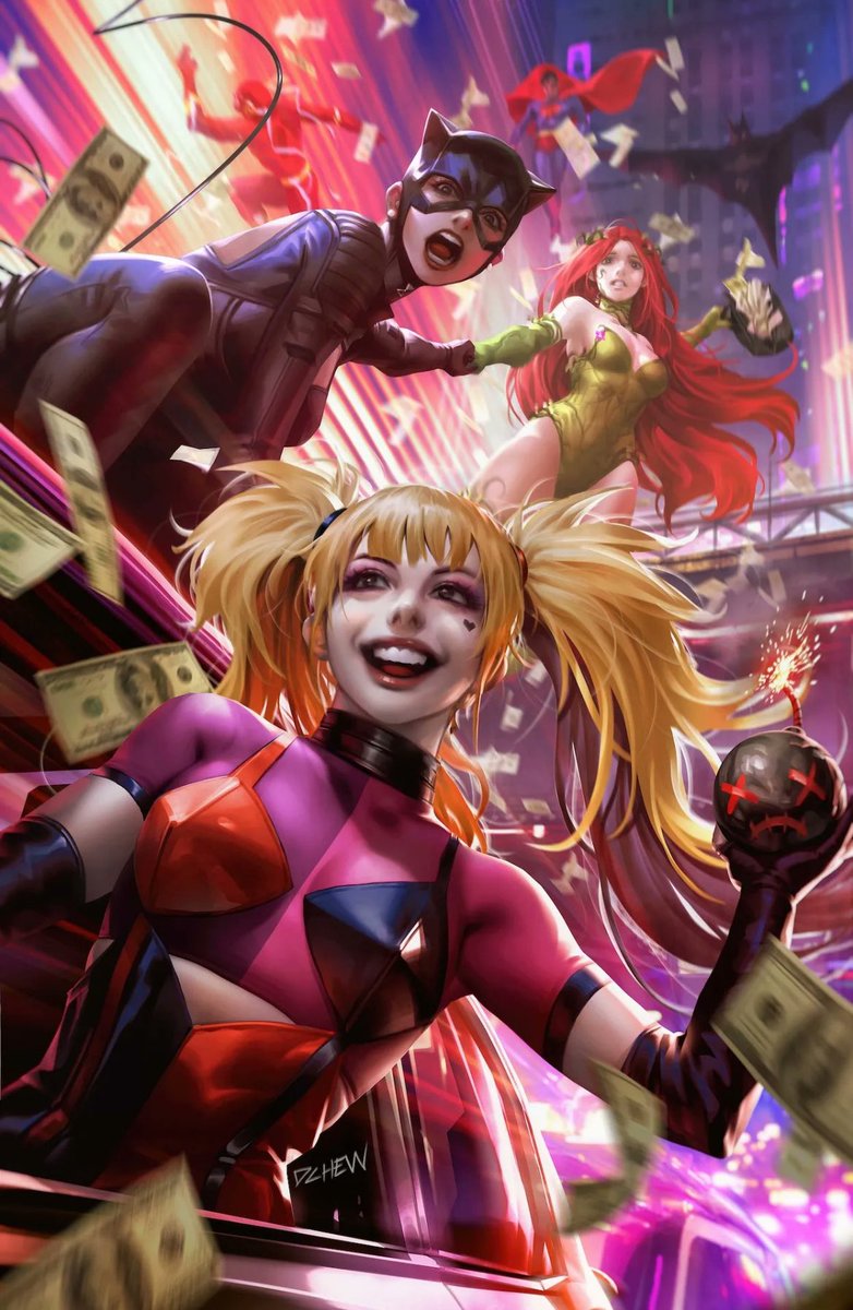 safeharley's tweet photo. Justice League Unlimited #9 Gotham City Sirens Variant Cover by Derrick Chew https://t.co/5G6t2gCWai