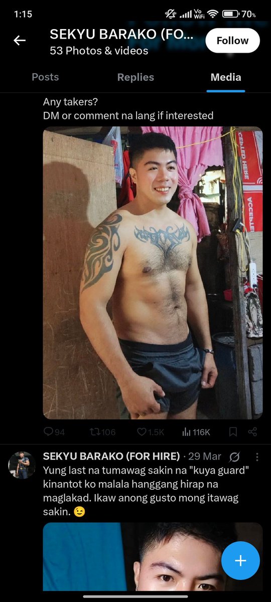 yourgoodboy123's tweet photo. https://t.co/PcIGOzxiaF

Check niyo dito sa video na to walang tattoo sa right arm niya pero sa picture na kinaclaim niya na siya meron. Halatang kinuha lang https://t.co/iG5YHu5adi