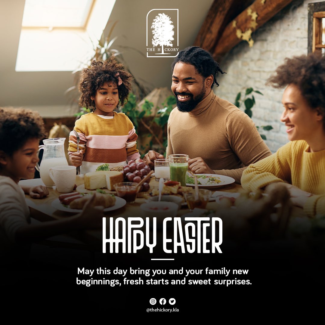 thehickory_kla's tweet photo. From all of us at The Hickory, we wish you and your families a cheerful Easter Sunday. Join us for a delicious feast.
#TheHickory #EasterSunday #EasterFeast https://t.co/JENvCiqVvk