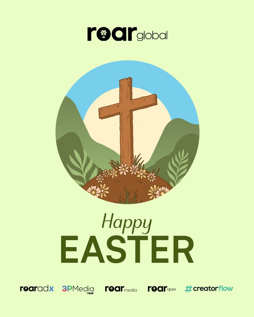 RoarIsGlobal's tweet photo. Wishing you a blessed and a joyful Easter! https://t.co/uxUoU1ayqt