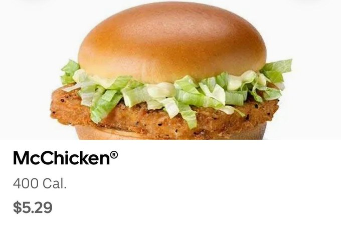 All you had to do was hold McDonalds McChickens at $1.50.