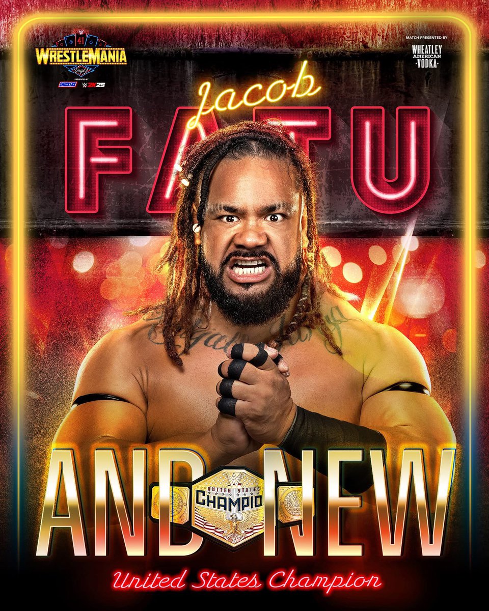 daduke1515's tweet photo. Last year.  To this year. What a crazy year it’s been for @jacobfatu_wwe  and this man has deserved everything coming his way.  Man’s been  paying his dues for a long time.  Congrats  uce.  So happy for you. https://t.co/tAwKm4vnRR