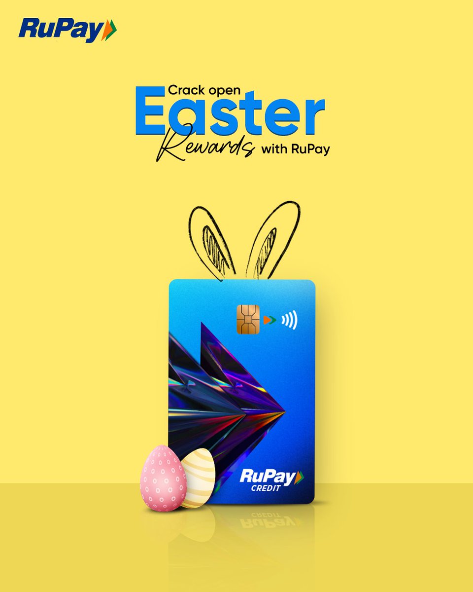 RuPay_npci's tweet photo. No hunt needed for this awesomeness! ๐
Choose convenience, happiness & rewards today. Happy Easter!
#RuPay #AskForRuPay #RuPayCredit #Easter #EasterSunday https://t.co/HNMmqvgA6D
