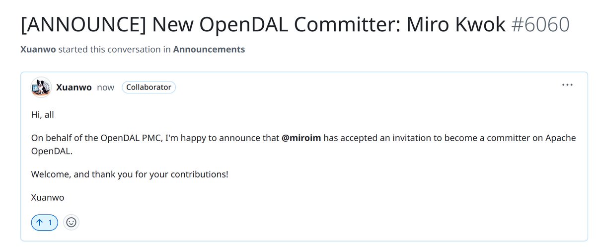 Apache OpenDAL tweet media