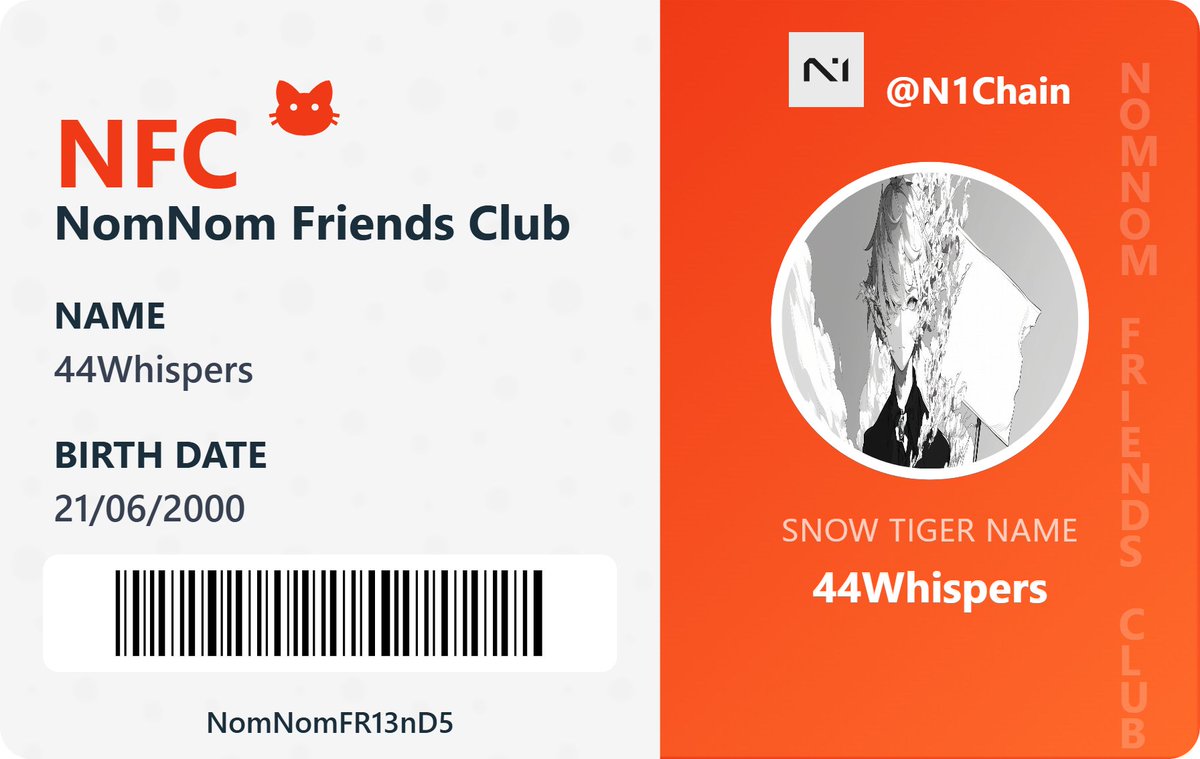 0x044M's tweet photo. Just created my NFC card on @N1Chain
• Discord: https://t.co/MRP9tPn5VU
• Generate your NFC card here https://t.co/kPar5wrw5b
• Make a tweet with the NFC card &amp; tag @JulesXBT, @0xNarb &amp; @AliciaYL0 in the tweet 
• Share tweet link in ⁠#❤️,n1-community-content discord channel https://t.co/5yXspnGgZm