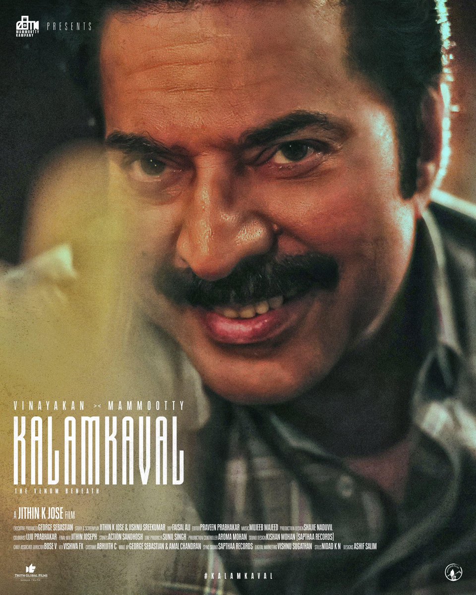 asifmohammad666's tweet photo. Presenting The Second Look Poster of #Kalamkaval , Directed by Jithin K Jose

#Mammootty #Vinayakan #MammoottyKampany #JithinKJose #WayfarerFilms #Kalamkaval
#SamadTruth #TruthGlobalFilms https://t.co/I2ZR6iLBt4