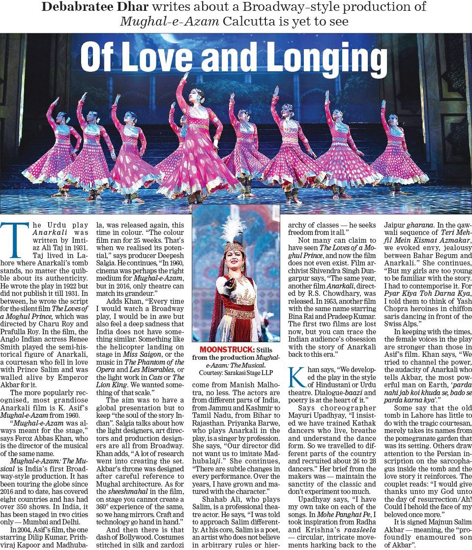 Telegraph Features (@ttfeaturez) on Twitter photo Of Love and Longing
<a href="/debabratee/">debabratee</a> writes about a Broadway-style production of Mughal-e-Azam Calcutta is yet to see
<a href="/SankarshanT/">Sankarshan Thakur</a> <a href="/ttindia/">The Telegraph</a> Of Love and Longing
<a href="/debabratee/">debabratee</a> writes about a Broadway-style production of Mughal-e-Azam Calcutta is yet to see
<a href="/SankarshanT/">Sankarshan Thakur</a> <a href="/ttindia/">The Telegraph</a>
