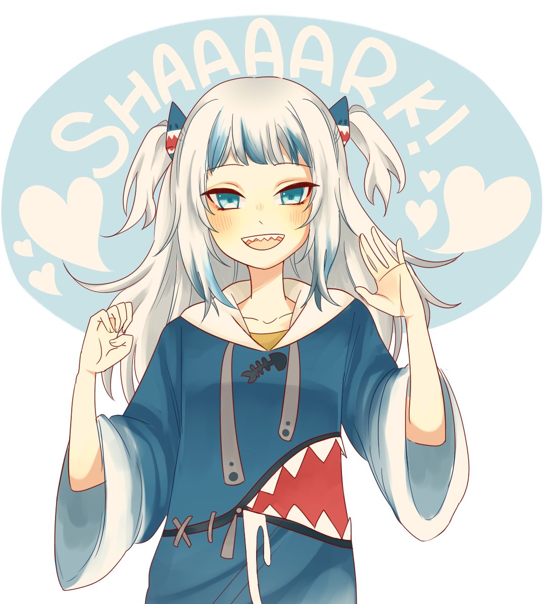 alienmaid_'s tweet photo. few of my old guras over da yrs ;_; i experimented w my art so many times with her....thank u for the inspiration u gave me!

 ill miss u gooba #gawrt 🩵🦈 https://t.co/B2bdbjKbB1