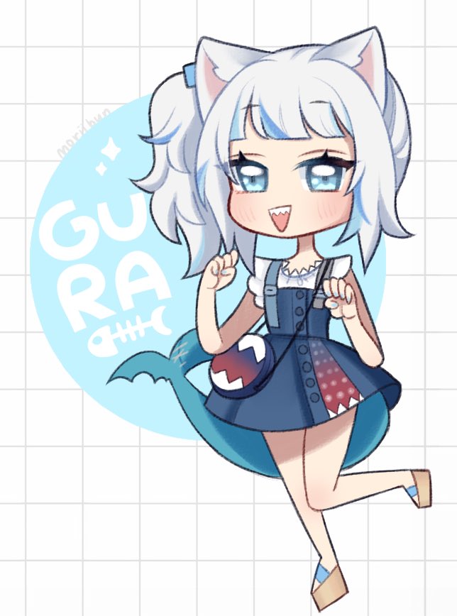 alienmaid_'s tweet photo. few of my old guras over da yrs ;_; i experimented w my art so many times with her....thank u for the inspiration u gave me!

 ill miss u gooba #gawrt 🩵🦈 https://t.co/B2bdbjKbB1