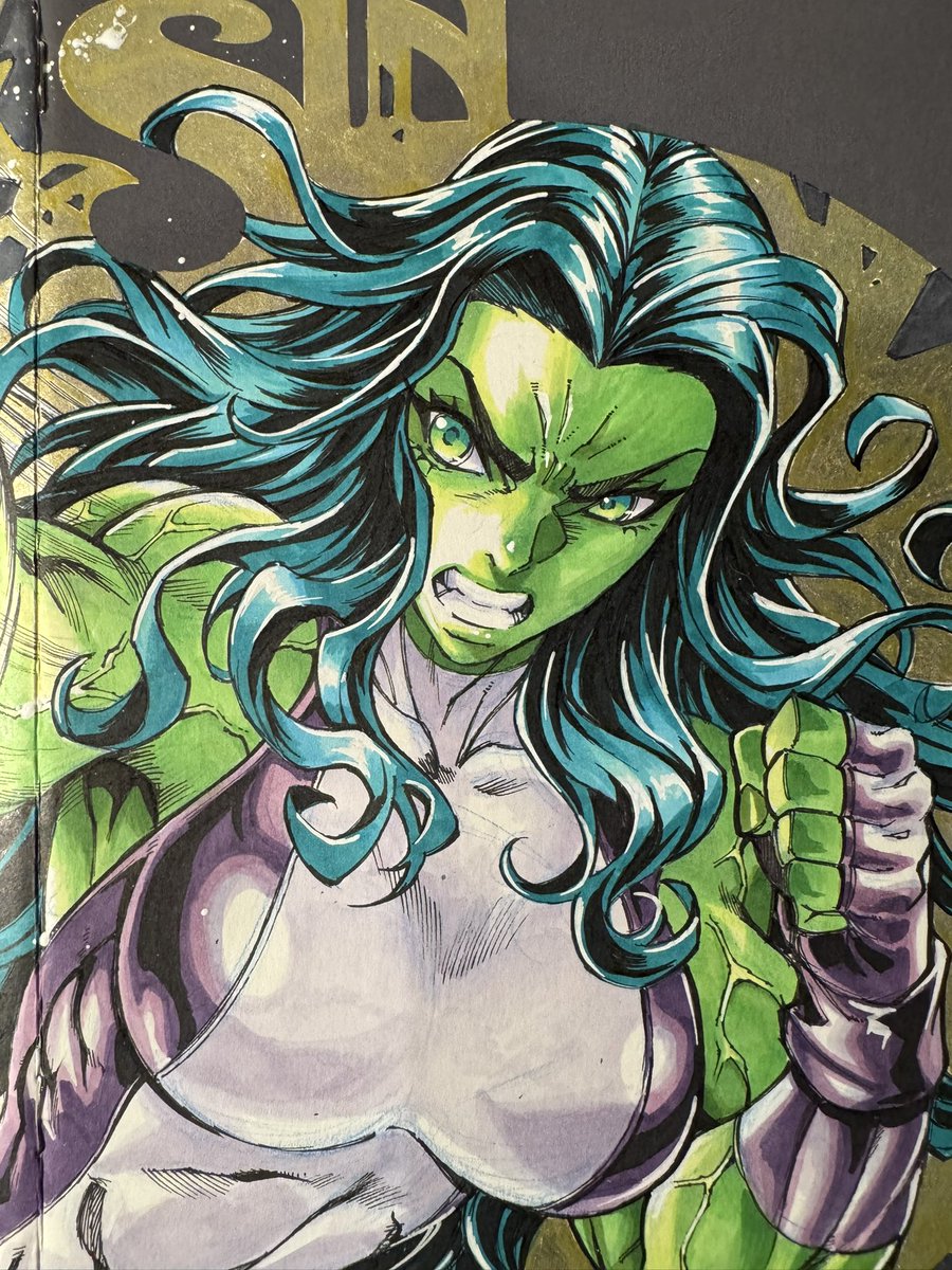 「#illustration #大阪コミコン2025#shehulk 」|GODTAIL｜個展/ 神戸三宮 8月末までのイラスト