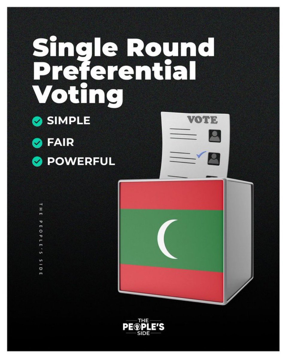 sharualiaminath's tweet photo. Yes,voting system where my voice matters 👏even if my fav candidate doesn’t win.
At least give me a 2nd and 3rd choice.

#PreferentialVoting 
#Simple
#Fair
#Powerful https://t.co/BMn8u5rJpN
