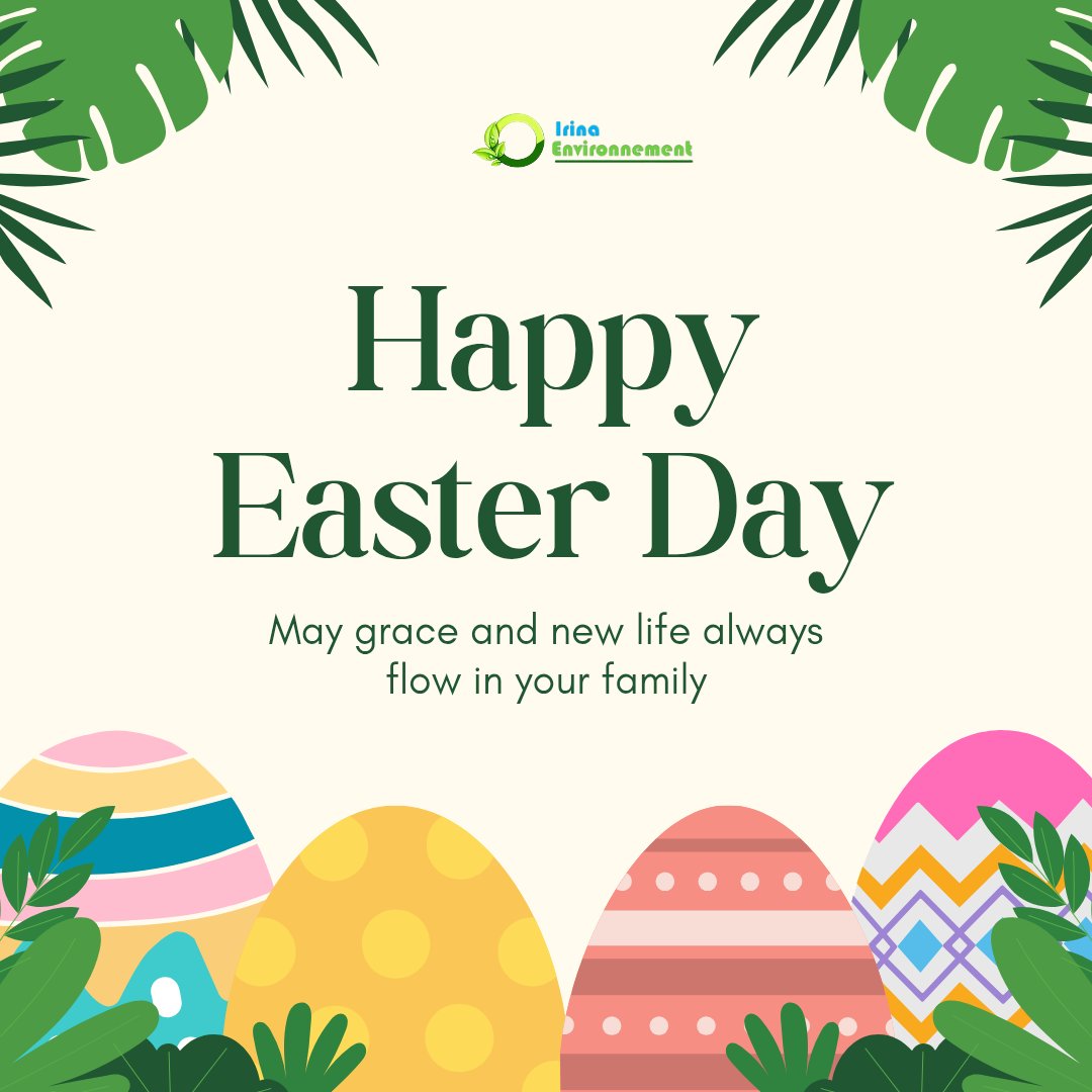 Irinainfos's tweet photo. Sending uplifting Easter greetings to you all 🙌🙌. May your families be empowered with grace and new life always. Wishing you a serene and rejuvenating Easter celebration.

#irinaenvironnement 
#easter2025 
#easterweekend 
#celebrationoflife https://t.co/3ane1qcX8Z