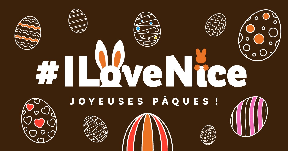 VilledeNice's tweet photo. 🐰 À tous les Niçois et amoureux de notre ville, joyeuses Pâques ! On vous souhaite une journée gourmande et festive en famille ou entre amis !

#ILoveNice https://t.co/om304X7jIs