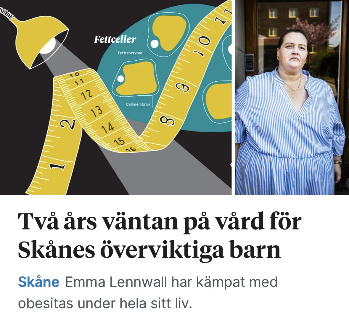 SdPontus's tweet photo. Det finns så mycket i denna artikel som gör mig otroligt provocerad.

1. Rubriken
- Nej, man behöver inte vänta två år för att behandla sin fetma. Man kan börja direkt. Allt i viktnedgång eller viktuppgång handlar om kalorier in/kalorier ut. Det kräver en viss diciplin, men det går. Äter du mindre kalorier så går du ner i vikt (och sparar pengar). Börja med det uppenbara (kakor, godis, läsk, snabbmat etc.)

2. Att man pratar om fetma som en sjukdom.
- Ja, ”obesitas”, som man nu börjat kalla det, är ett sjukdomstillstånd. Men det är självförvållat och kan självbehandlas. Med andra ord, du behöver inte vård i den bemärkelsen att du behöver ta mediciner, du behöver kunskap om hur du ska äta för att bli av med ditt sjukdomstillstånd.

3. De pratar om att sjukdomen går i arv.
- Ja, givetvis. Dålig matvanor och dåliga rörelsevanor går absolut i arv. Men det handlar om ett levnadssätt. Ger man sina barn dålig mat så kommer de bli överviktiga.

4. Barnobesitas ökar mest i områden med låg utbildning, låga inkomster och ensamstående föräldrar
- Bekräftar bilden av att övervikt beror på föräldrarnas okunskap om vilken mat man ska ge till sina barn. 

I grund och botten borde skolan/hemkunskapen bli betydligt bättre på att lära ut om bra och dålig mat, om kaloriunderskott och kaloriöverskott. Men gissar att många är rädda för att ta i frågan.

Artikeln nämner att fetma leder till en mängd sjukdomar som diabetes, förfettning av levern, kognitiva svårigheter, cancer, astma, karies och tandlossning och Crohns sjukdom. Ändå låter föräldrar sina barn bli kraftigt överviktiga, det är ett stort svek mot barnen då man i praktiken förkortar deras liv med vilken mat man serverar dem.

Tyvärr har det blivit ett stort stigma att prata om detta då många blir ledsna eller upprörda. Det kan jag förstå om vissa blir, men att bara acceptera läget och istället fortsätta trycka i våra barn och oss själva med dålig mat för att sedan behandla våra självförvållade sjukdomstillstånd med medicin är inte rätt väg att gå, när tillståndet enkelt behandlas med att vi faktiskt börjar äta bra mat i rätt mängder.

https://t.co/XHVlHkSNEy