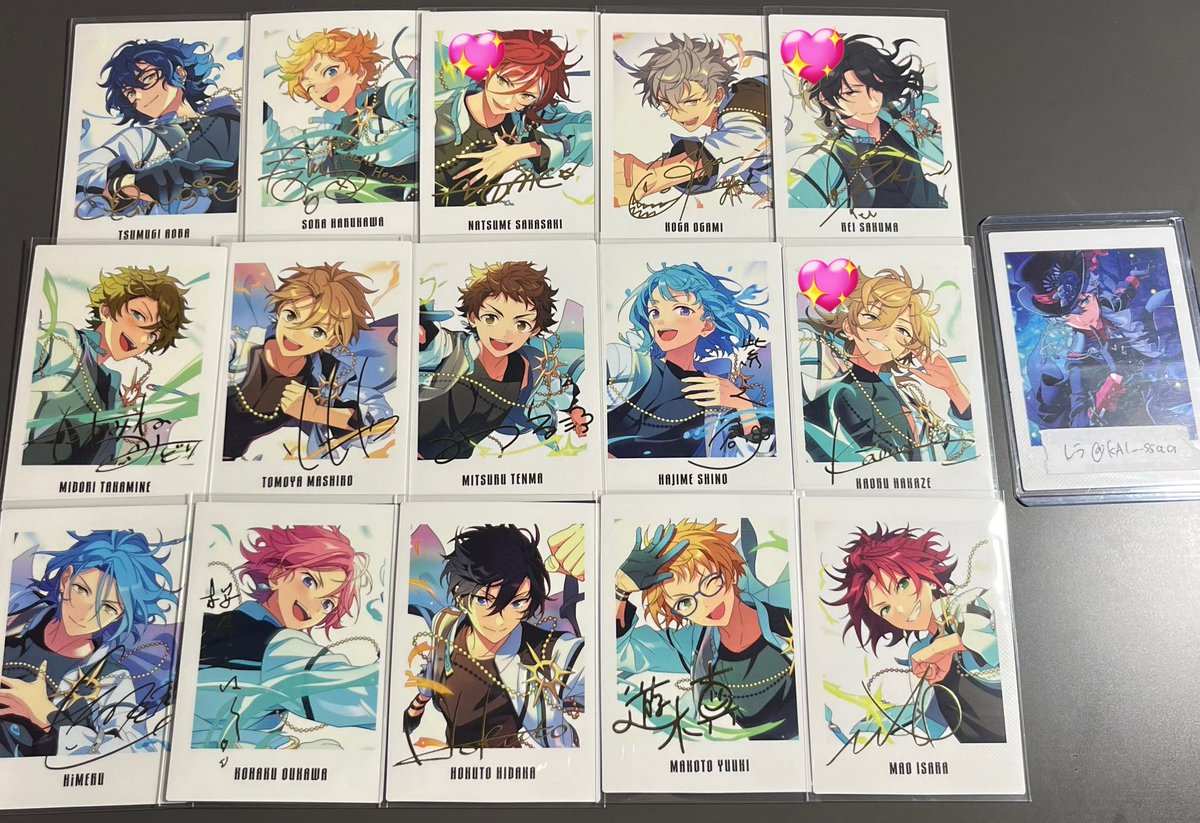KAI__ssaa's tweet photo. 【交換】 あんスタ 9周年 ぱしゃっつ 

譲り 颯馬 九郎 巽 宗 みか ひなた 凪砂 ジュン 維吹 カンナ 弓弦 桃李 奏汰 エス つむぎ 宙 夏目 晃牙 零 薫 創 光 友也 翠 HiMERU こはく 北斗 真 真緒
求め 泉＞＞＞＞＞渉
💖は泉含む交換
複数枚交換優先 https://t.co/hqogdp7acr