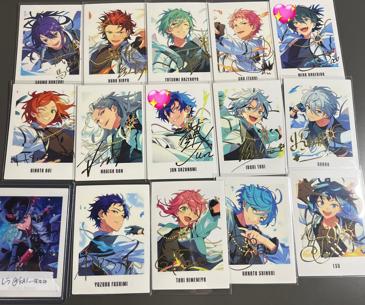 KAI__ssaa's tweet photo. 【交換】 あんスタ 9周年 ぱしゃっつ 

譲り 颯馬 九郎 巽 宗 みか ひなた 凪砂 ジュン 維吹 カンナ 弓弦 桃李 奏汰 エス つむぎ 宙 夏目 晃牙 零 薫 創 光 友也 翠 HiMERU こはく 北斗 真 真緒
求め 泉＞＞＞＞＞渉
💖は泉含む交換
複数枚交換優先 https://t.co/hqogdp7acr